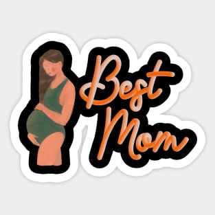 Best Mom Pregnancy Baby Sticker